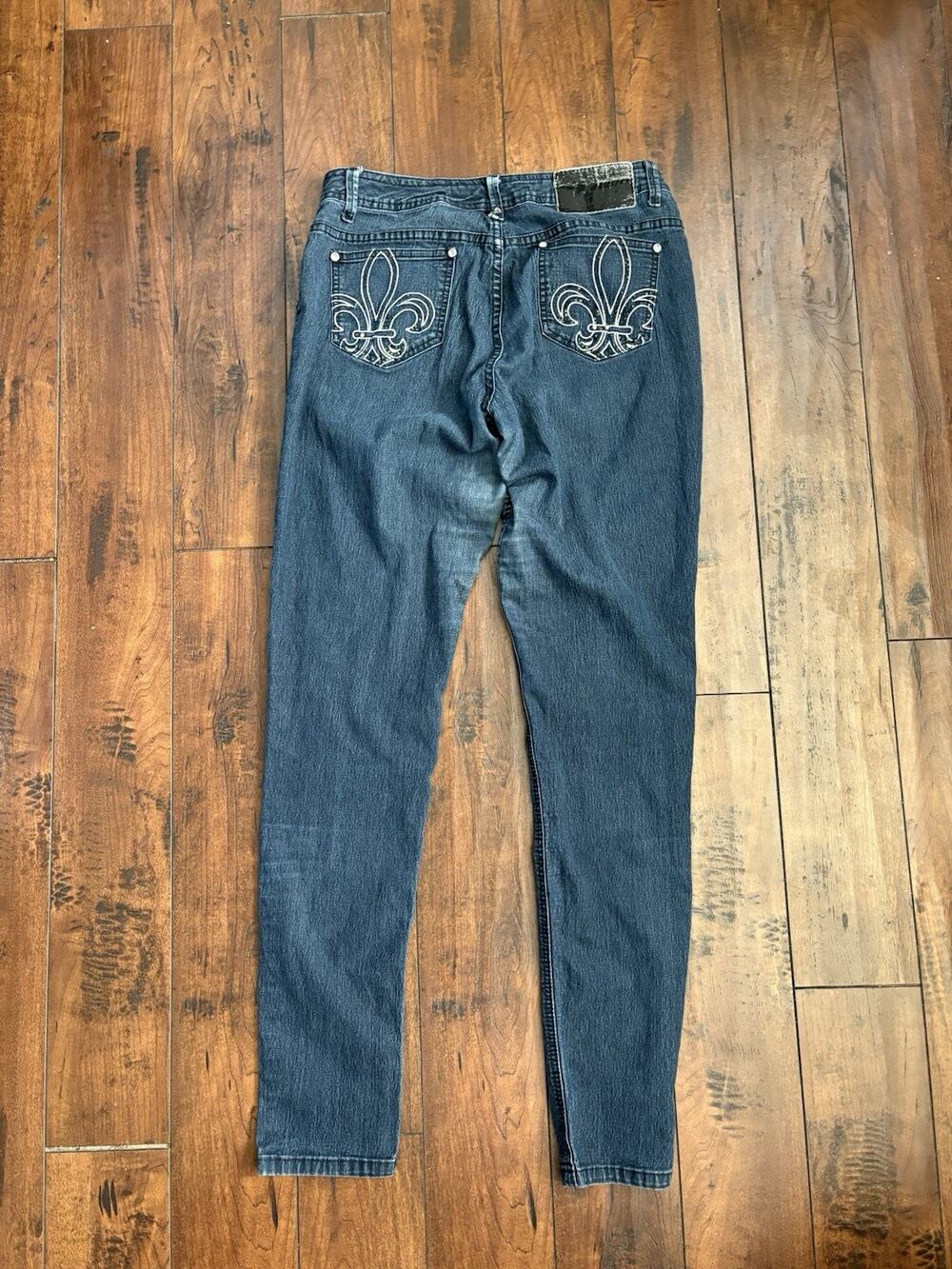Dereon Jeans Womens Size 11/12 Embroidered Y2K Skater Grunge Emo 2000s